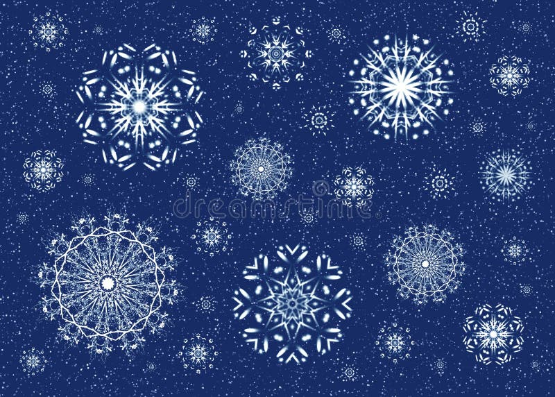 Fiocchi di neve di natale illustrazione di stock Fiocchi di neve di natale illustrazione di stock