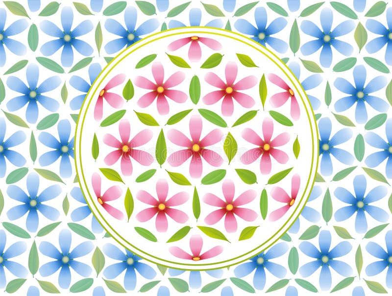 Fiore del blu di rosa del modello di vita royalty illustrazione gratis Fiore del blu di rosa del modello di vita royalty illustrazione gratis