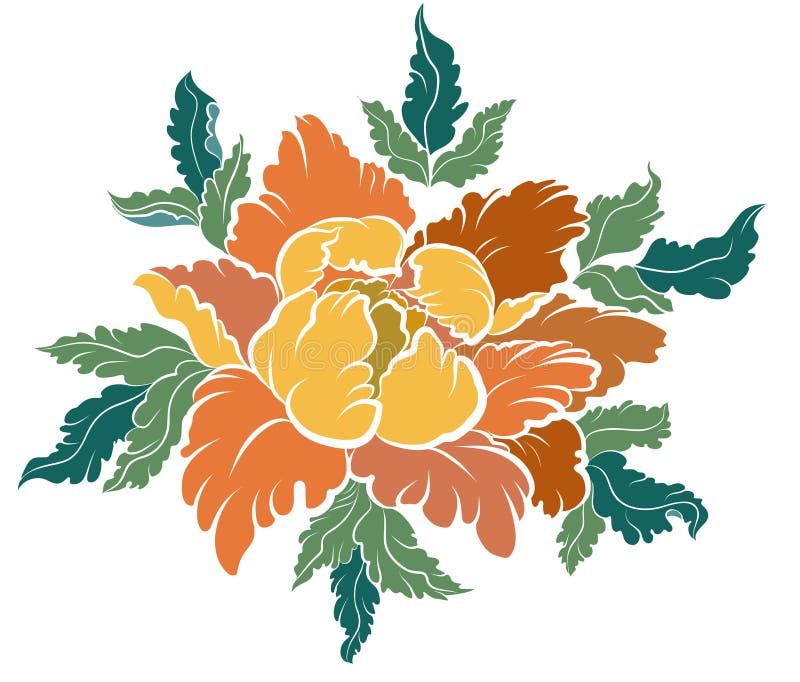 Fiore della pesca per il tatuaggio Vettore cinese del fiore Succo disegnato a mano della pesca con il fiore di ciliegia illustrazione di stock Fiore della pesca per il tatuaggio Vettore cinese del fiore Succo disegnato a mano della pesca con il fiore di ciliegia illustrazione di stock