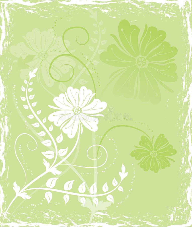 Fiore della priorità bassa di Grunge, elementi per il disegno, vettore illustrazione di stock Fiore della priorità bassa di Grunge, elementi per il disegno, vettore illustrazione di stock
