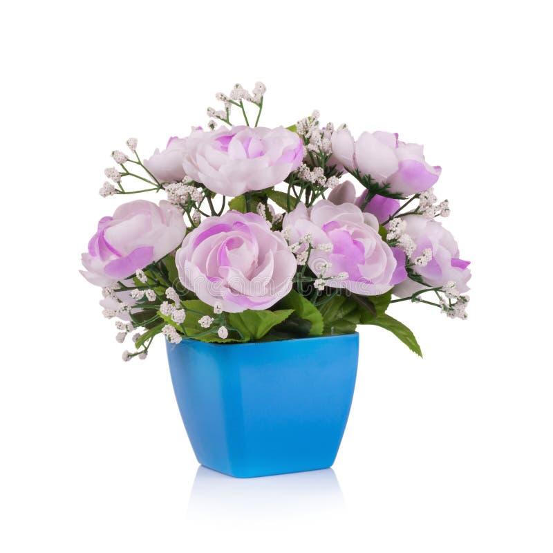Download Fiore Di Plastica Per La Decorazione Su Fondo Bianco Immagine Stock - Immagine di tessuto, mazzo: 56879745