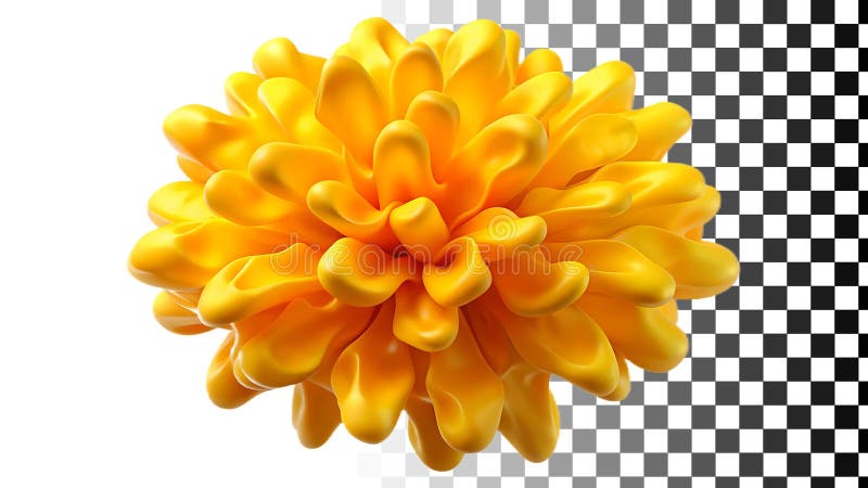 Fiore floreale di crisantemo giallo e fiore autunnale immagine trasparente Immagine generale AI royalty illustrazione gratis