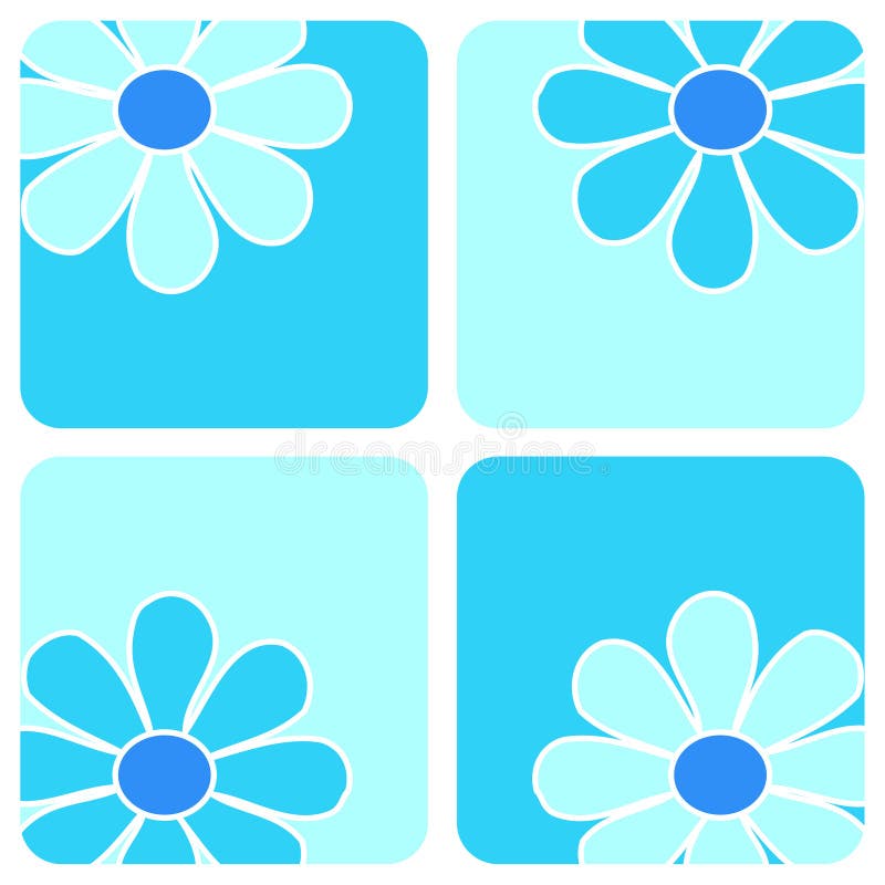 Fiori - composizione blu illustrazione vettoriale ...