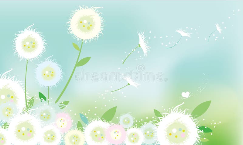 Fiori del dente di leone illustrazione di stock Fiori del dente di leone illustrazione di stock
