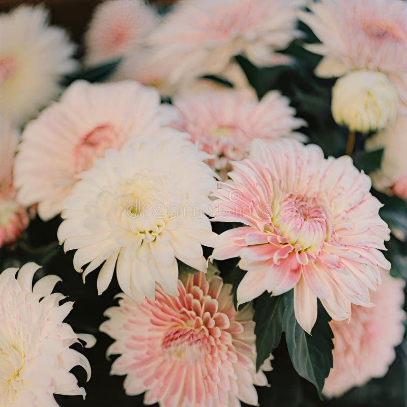 Fiori di crisantemo bianco e rosa royalty illustrazione gratis