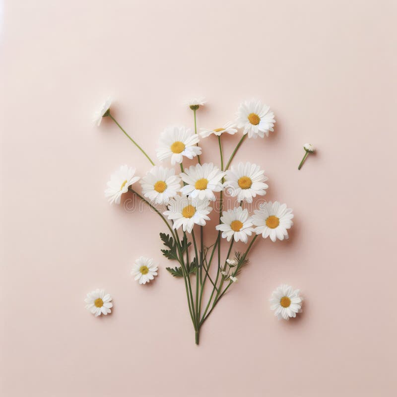 Fiori di margherita sull'immagine generativa rosa royalty illustrazione gratis