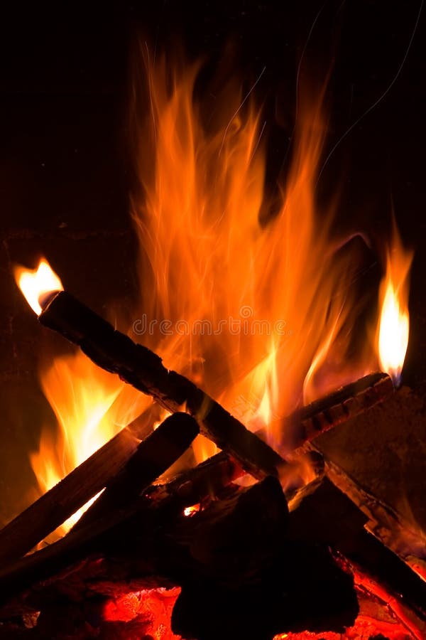 Wood burning in the fireplace. Plasma blast stock images, royalty-free photos and pictures