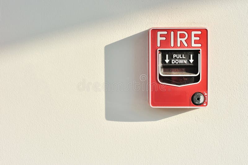 Fire alarm activation switch royalty free stock images