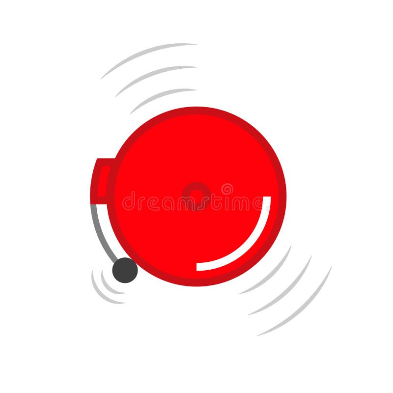 Fire alarm bell icon stock vector. Illustration of wall 203603874