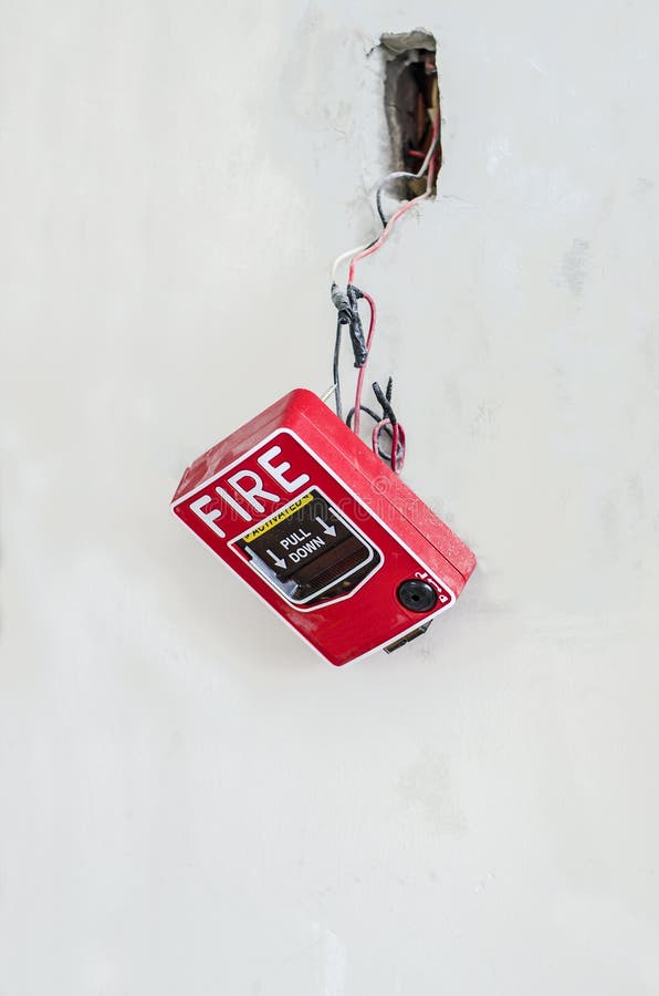 Fire alarm box stock image. Image of department, white 45237341