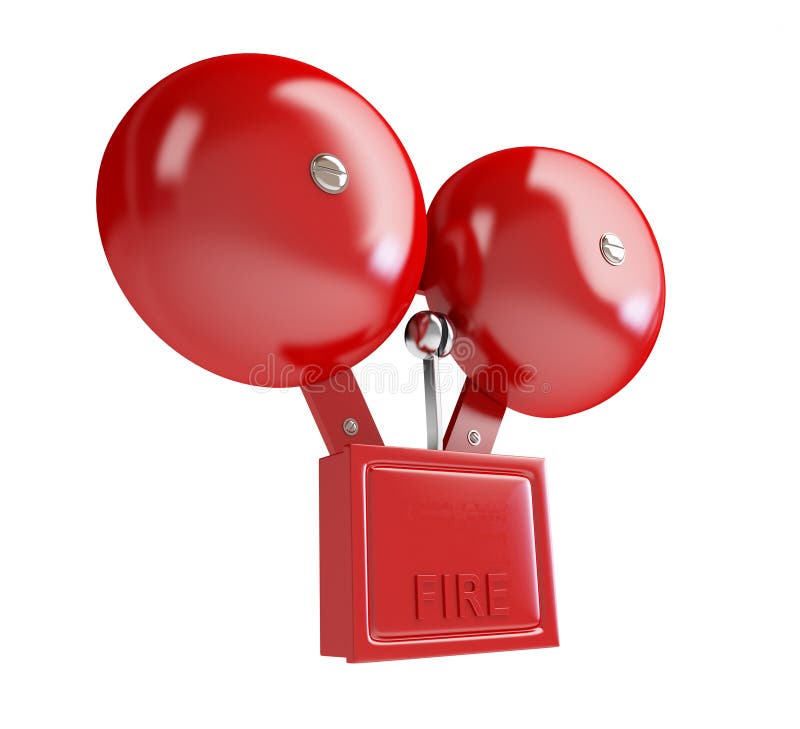 Fire alarm on a white background royalty free illustration