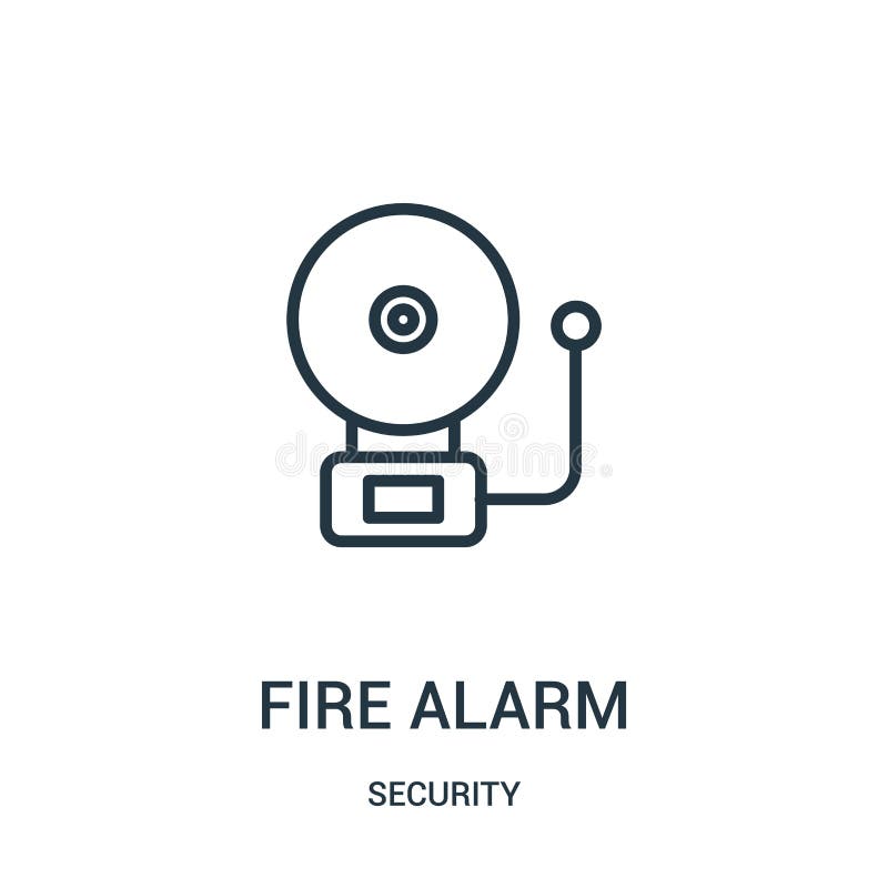 Fire Alarm Icon Vector from Emergency Collection. Thin Line Fire Alarm