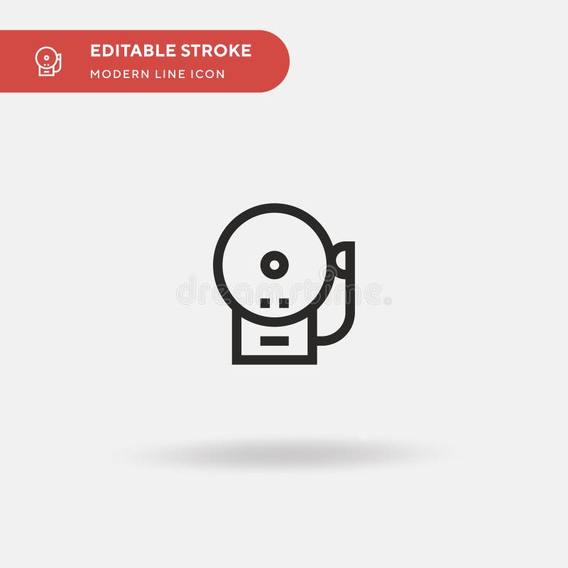 Fire Alarm Simple vector icon. Illustration symbol design template for web mobile UI element. Perfect color modern stock illustration