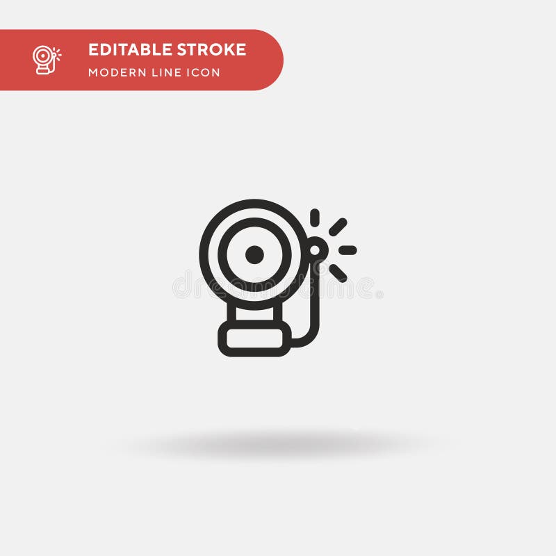 Fire Alarm Simple vector icon. Illustration symbol design template for web mobile UI element. Perfect color modern pictogram on royalty free illustration