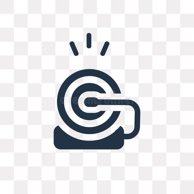 Fire alarm vector icon isolated on transparent background, Fire royalty free illustration