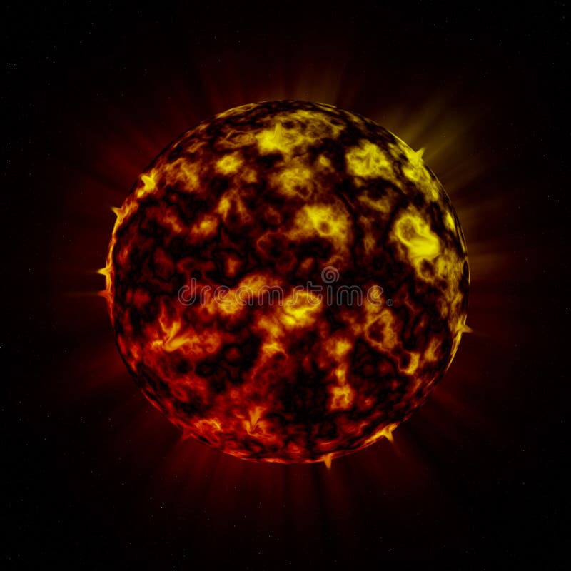 Fire alien planet vector illustration