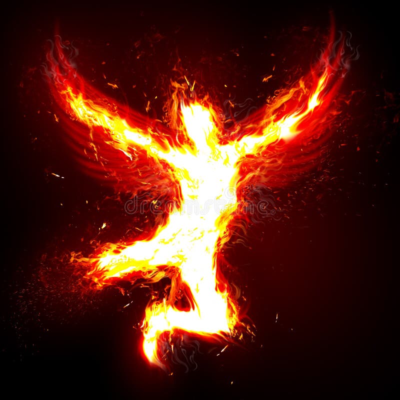 Fire angel stock illustration. Illustration of fiction 6725287