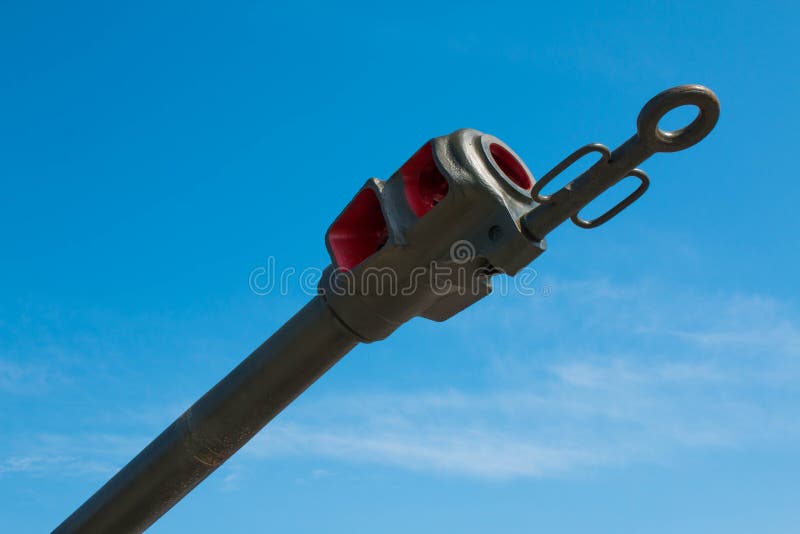 Fire arrester on a blue sky background 2017. Flame arrester stock images, royalty-free photos and pictures