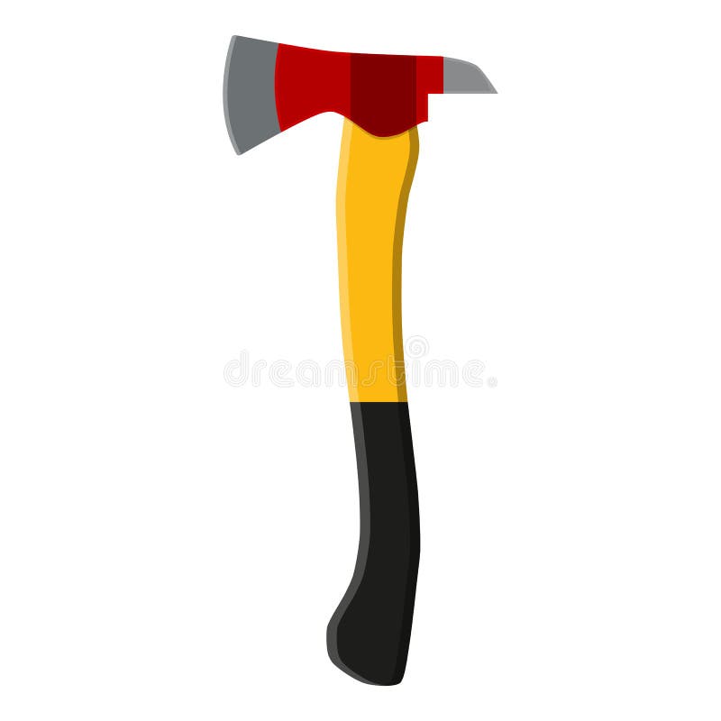 Fire ax. Fire equipment. Vector illustration in flat style