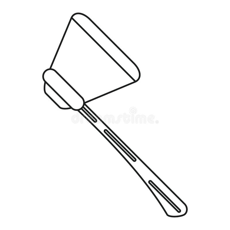 Fire ax tool equipment wooden line vector illustration eps 10