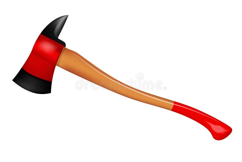 Fire ax on a white background. vector image. Vector illustration