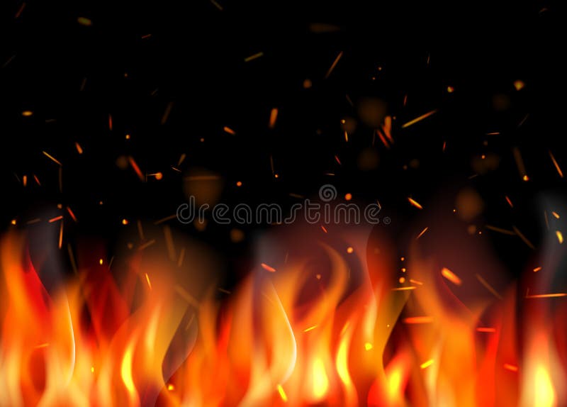 Fire Background. Burning Flame Particles Different Glowing Sparks Decent  Vector Illustrations Fire Place for Relax Time Stock Vector - Illustration  of night, ignite: 218930184