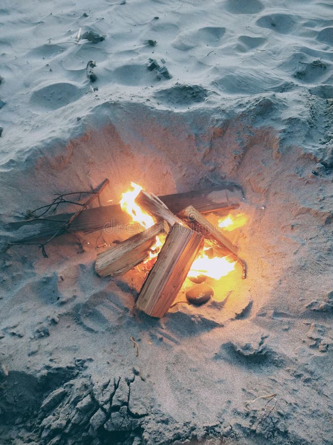 Fire on the beach stock image. Image of beach, radiate 2824501