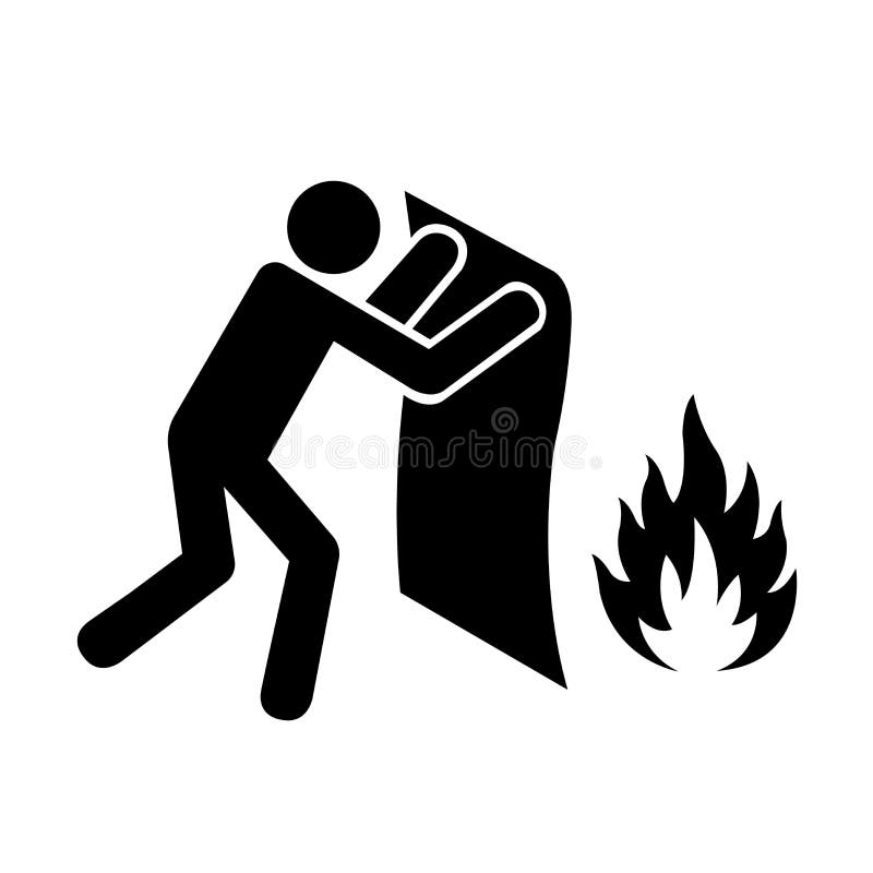 Fire Blanket Symbol Sign, Vector Illustration, Isolate on White Background Label. EPS10 Stock