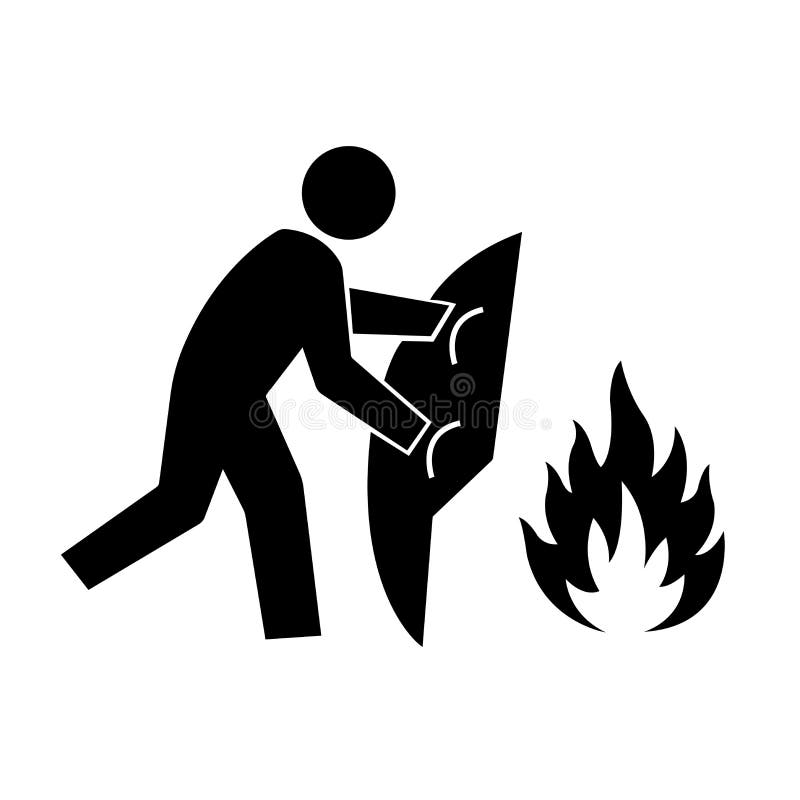 Fire Blanket Symbol Sign, Vector Illustration, Isolate on White