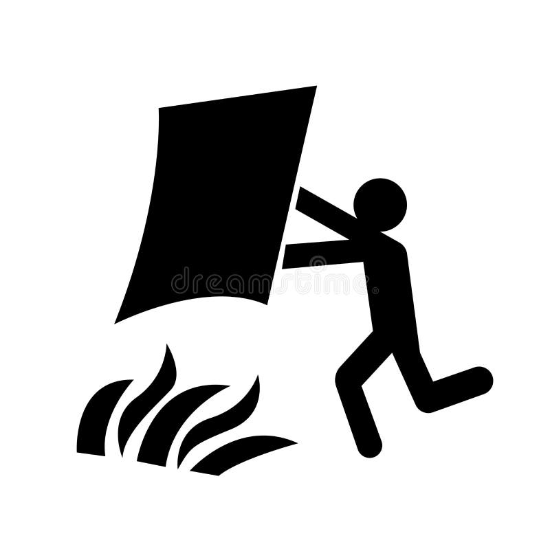 Fire Blanket Symbol Sign, Vector Illustration, Isolate on White