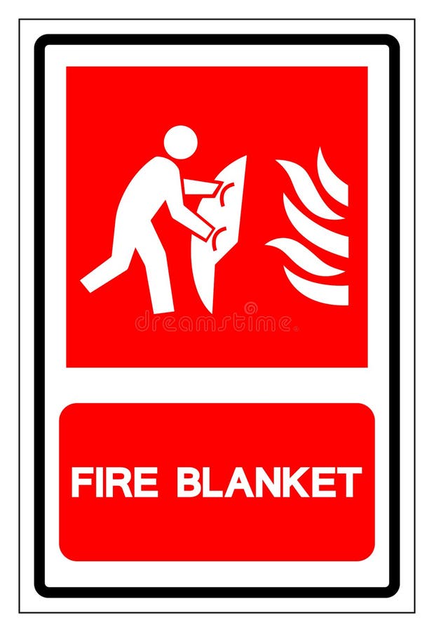 Fire Blanket Symbol Sign, Vector Illustration, Isolate on White Background Label. EPS10 Stock