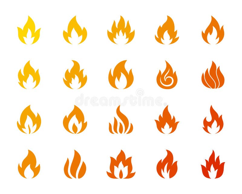 Flame Shape Stock Vector by ©baavli 58331911