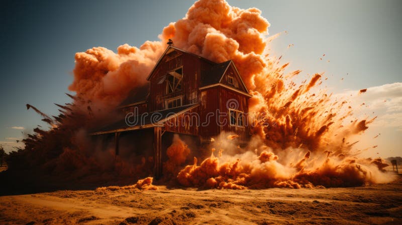 Fire in the house. The concept of protecting life and health. property insurance stock illustration