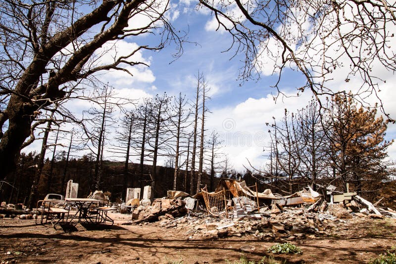 Fire damaged property stock image. Image of destruction 38332389