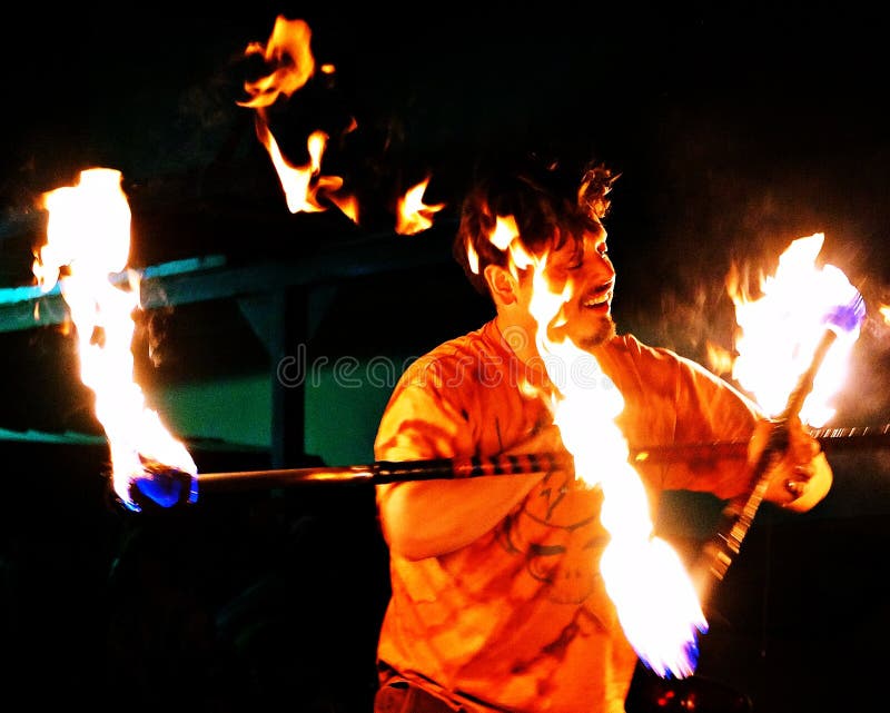 Fire dancing editorial photo. Image of shelton, party 54281686