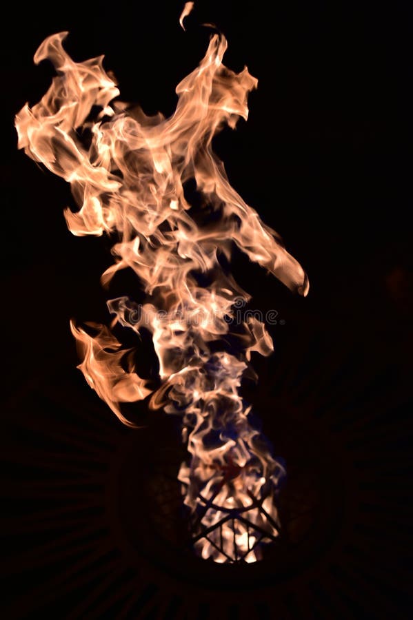 Fire in the Dark. a Long Flame of Red Color Stock Image Image of orange, texture 106490231