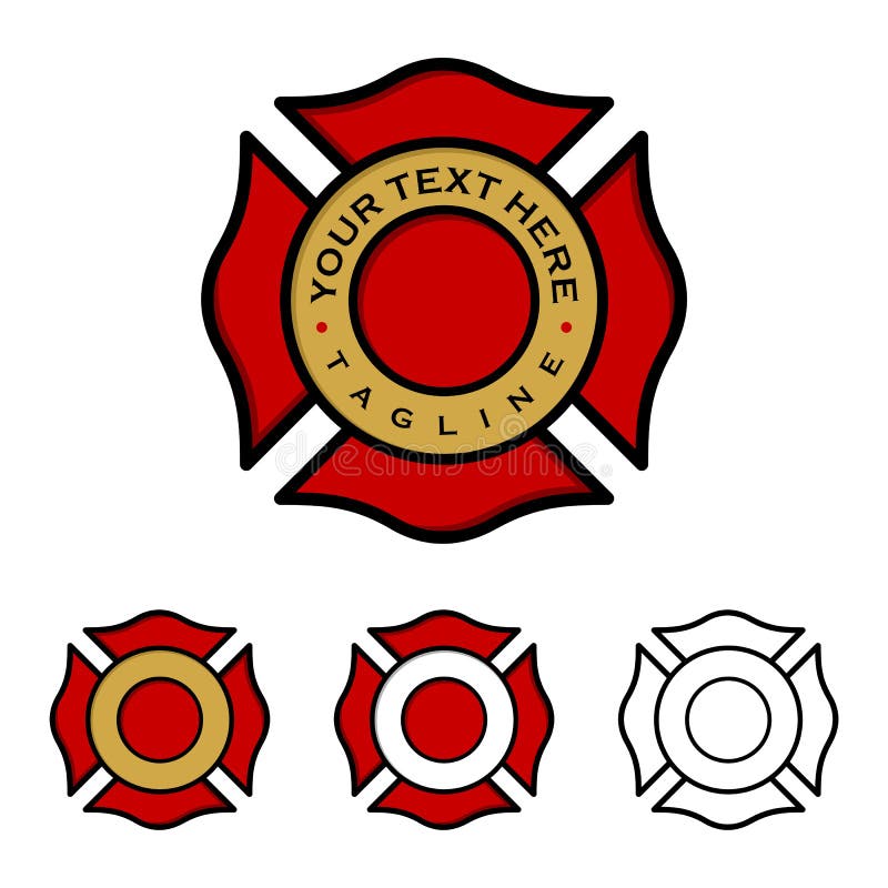 Fire Department Emblem Illustration Design. Vector EPS 10 Stock Vector ...