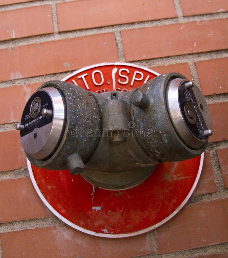 Fire Department Hook Up stock images