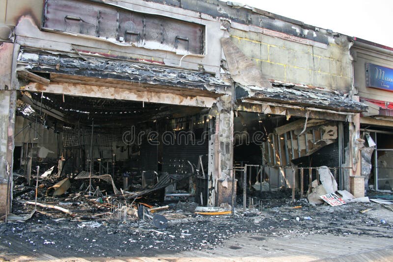 A fire destroyed five stores on the Atlantic City Board Walk