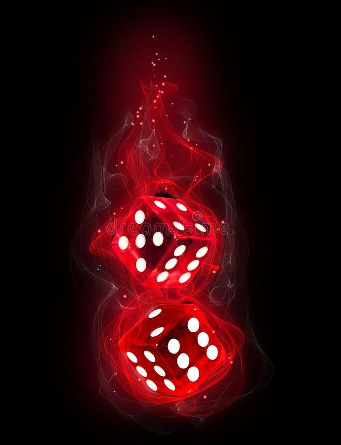 Fire dice royalty free illustration