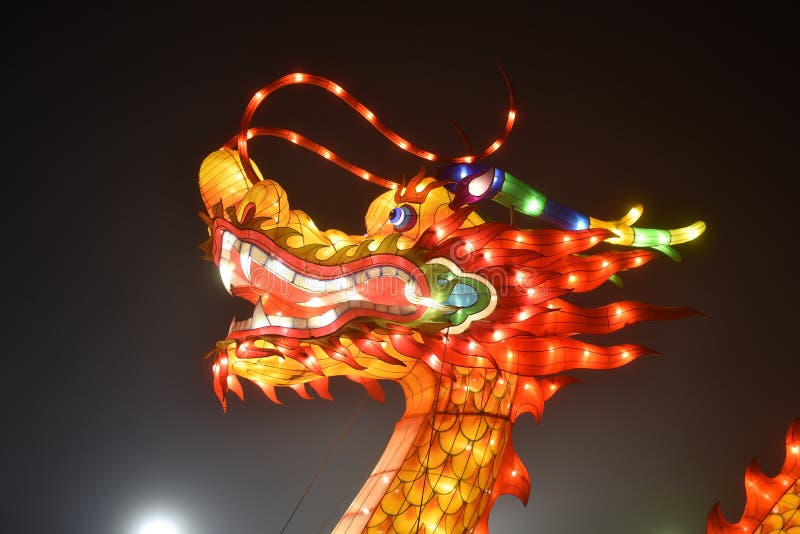 A Fire Dragon. A picture of a massive Chinese lantern of Fire Dragon stock photography A Fire Dragon. A picture of a massive Chinese lantern of Fire Dragon stock photography