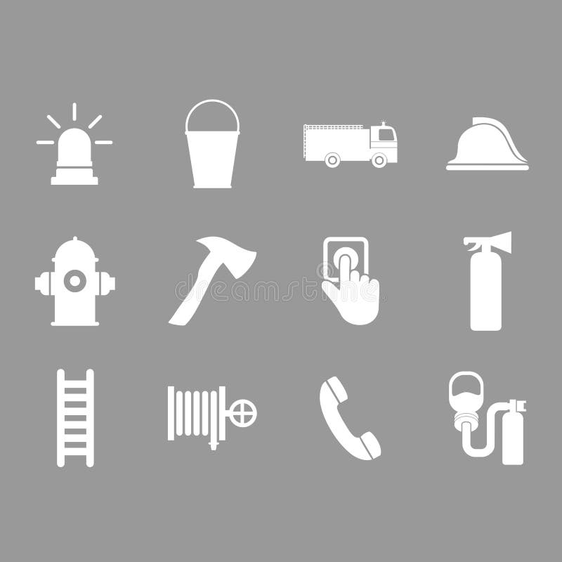 Fire Emergency Tools Icon Vector Design Symbol Stock Vector