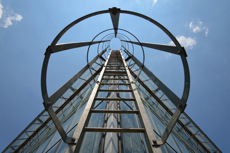 Fire Escape Ladder on a Building Stock Image Image of estate