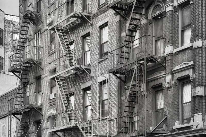 Fire Escapes, One of the New York City Symbols, USA. Stock Photo ...