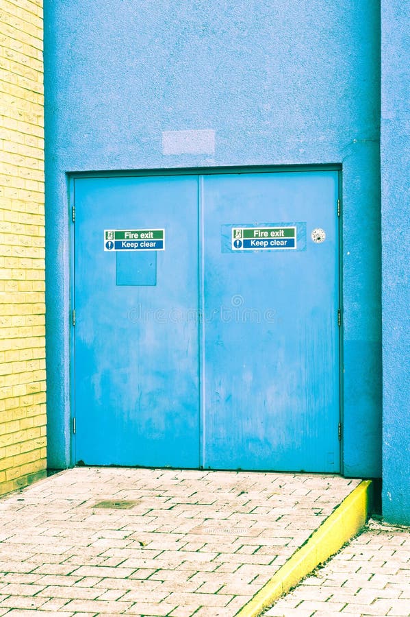 Fire exit stock image