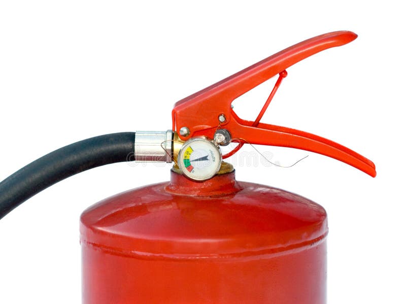 Red Fire extinguisher stock image. Image of safe, meter 1368155