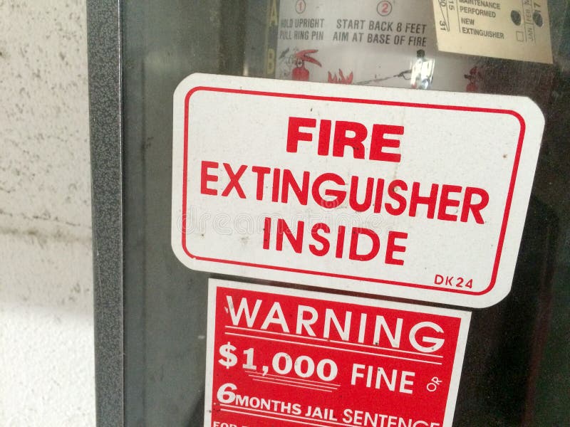 Fire Extinguisher in Glass Case Stock Image Image of extinguishing, alarm 183024989