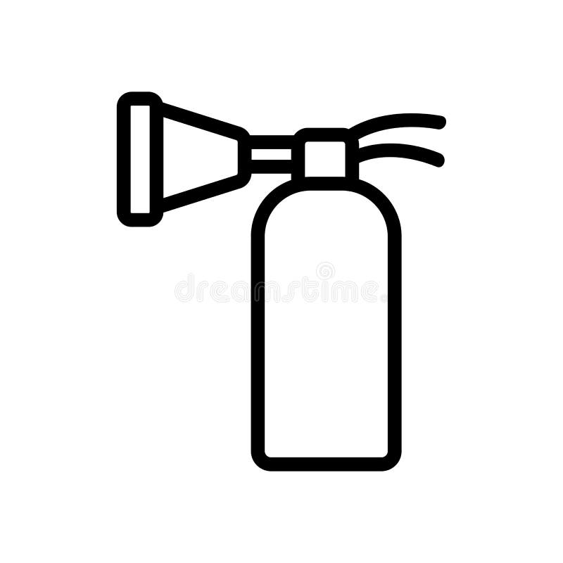 Fire Extinguisher Icon Vector Outline Illustration Stock Vector ...