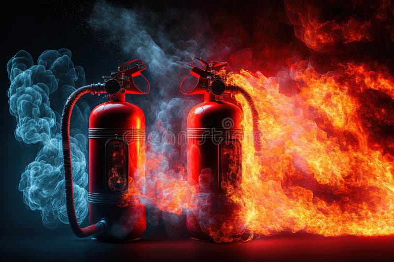 Fire Extinguisher Service Concept Stock Illustration Illustration of