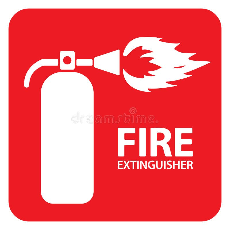 Fire extinguisher put out a bonfire Royalty Free Vector